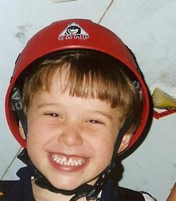 Young me rock climbing