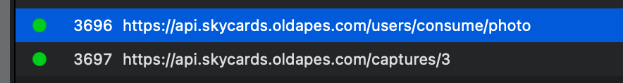 The two endpoints called when you go through a mini game